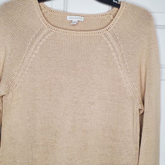 Charter Club Tussah Silk Shirt Size Medium - Picture 2 of 5